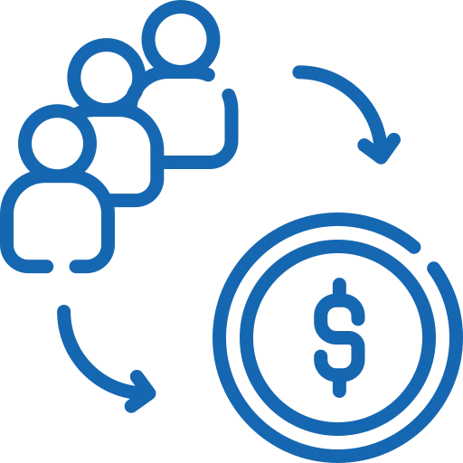 Conversion Blue Icon
