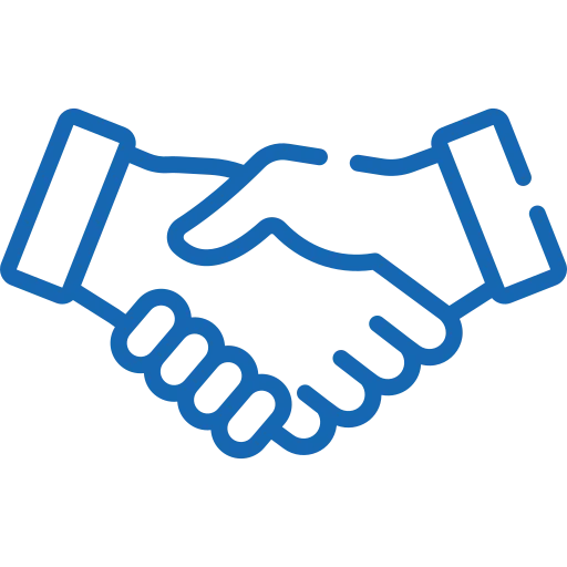 Handshake Blue Icon